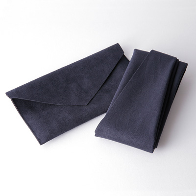 祇園「緙室 Sen」製ケンゾー エステイト オリジナル スエード合切袋（藍）