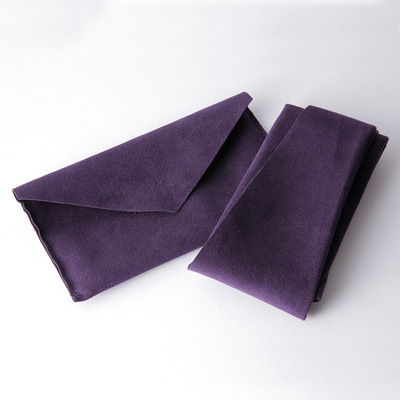 祇園「緙室 Sen」製ケンゾー エステイト オリジナル スエード合切袋（紫）